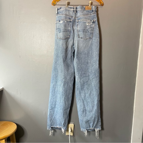 American Eagle Outfitters highest rise baggy Straight Leg Jeans size 4 - Picture 6 of 8